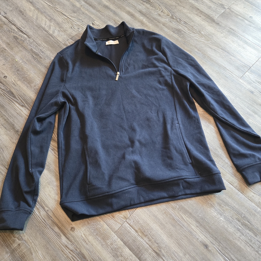 Geoffrey Beene Men's Navy Half-Zip Pullover Sweater